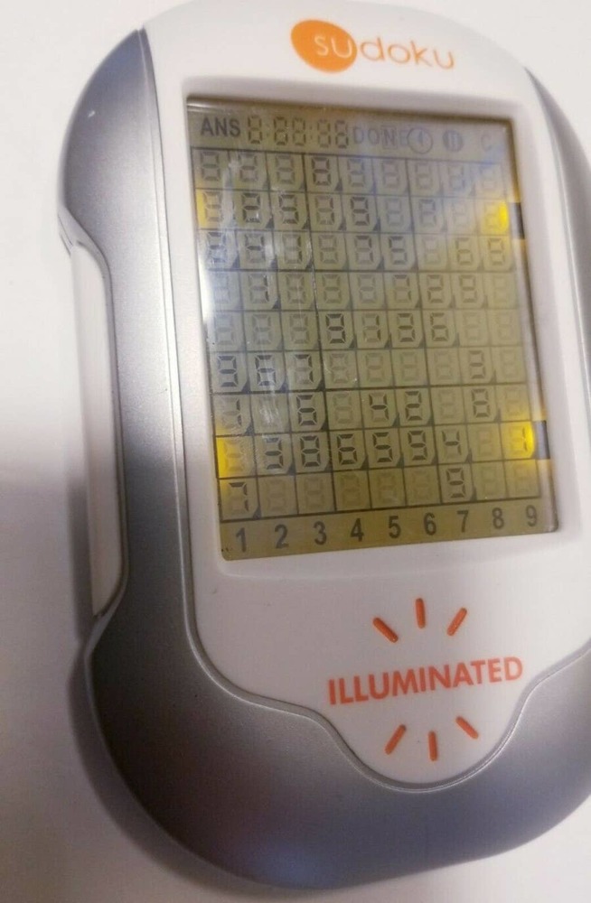Sudoku Illuminated Mega Screen Lighted Handheld Electronic Game With 1 Stylus